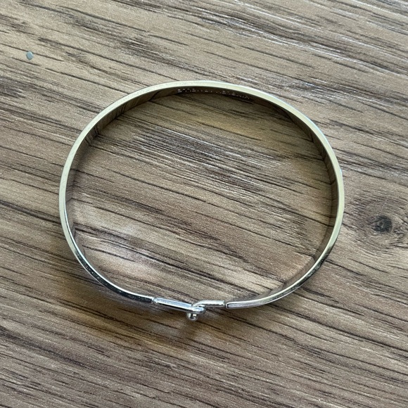 Kinsey Armelle Thin Silver Cuff Bangle with Hook Closure - Picture 1 of 5